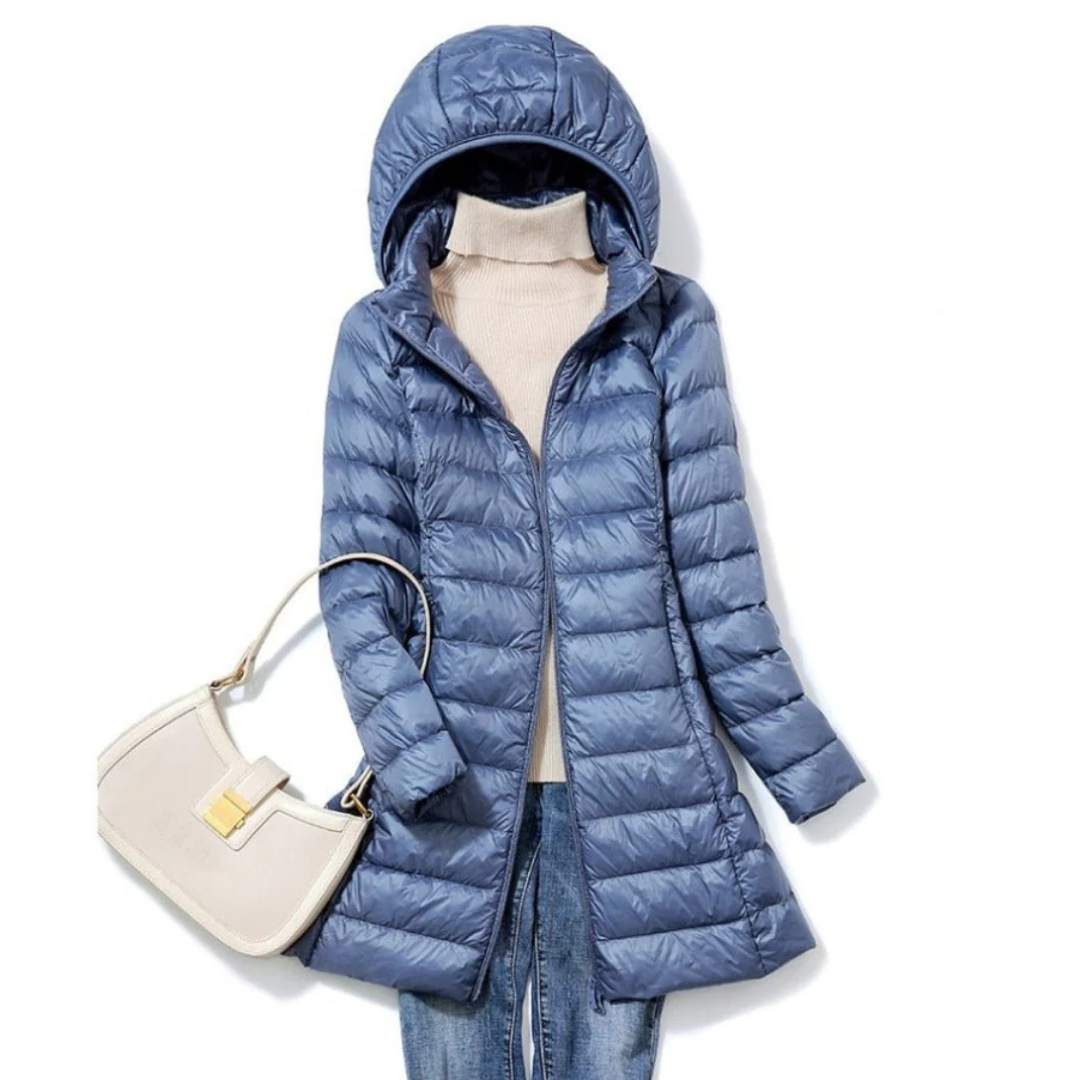 EB | Lange Winter Puffer Jacke - Kapuze