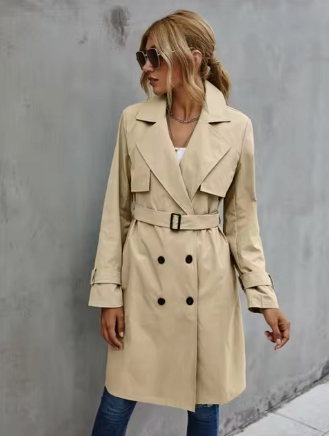 EB | Lässiger langer Trenchcoat - Stilvoll & Warm