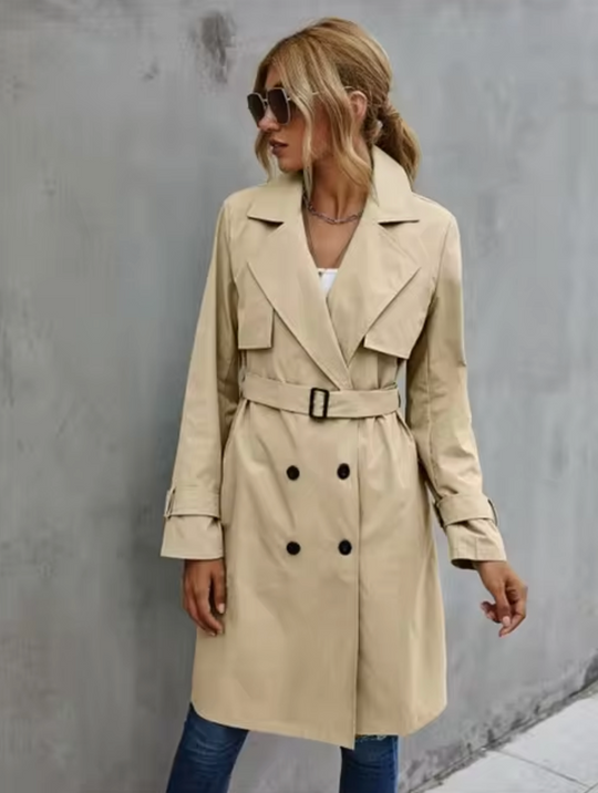 EB | Lässiger langer Trenchcoat - Stilvoll & Warm