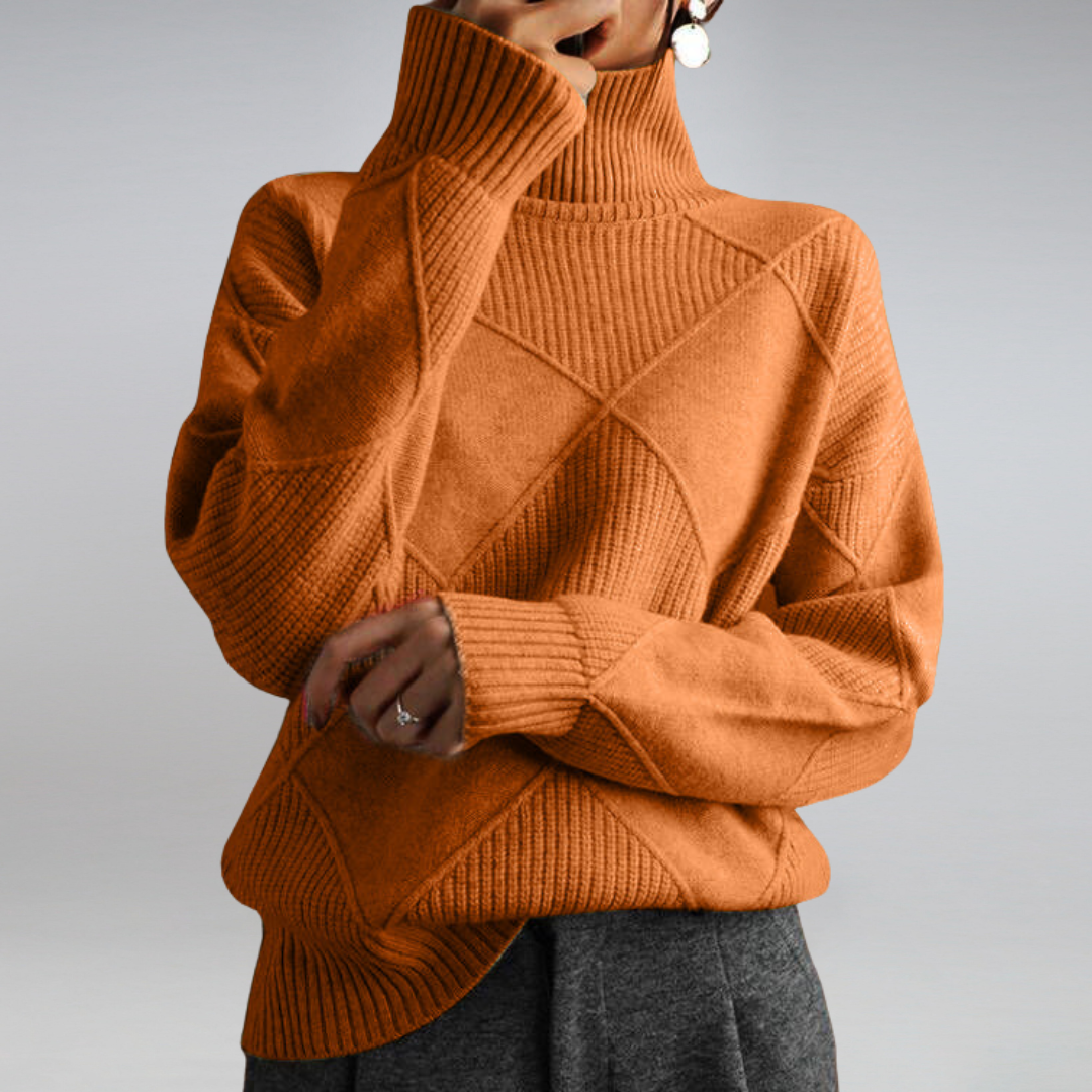 EB | Damen Luxuriöser Rollkragenpullover