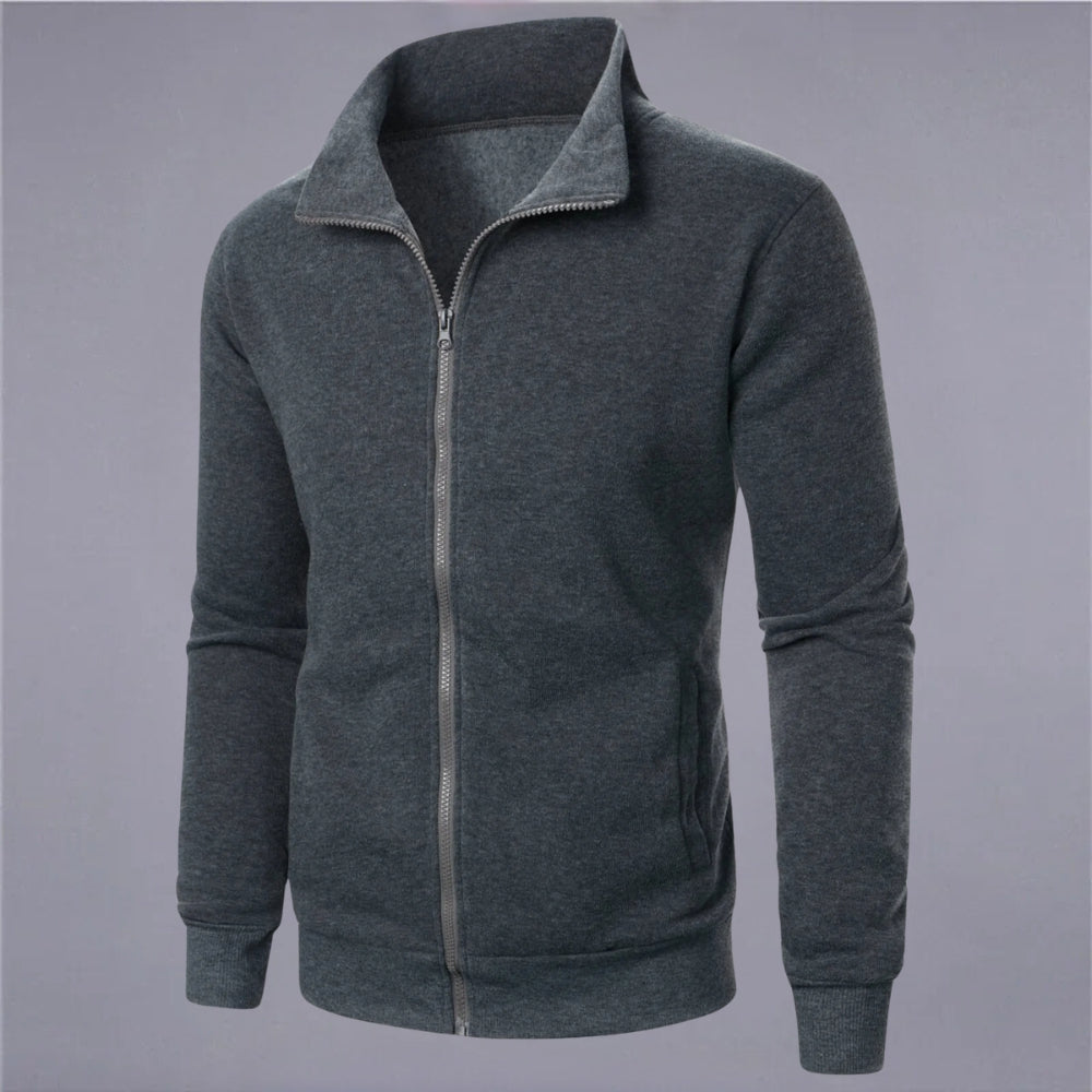 EB | Klassisches Sweatshirt mit Reißverschluss Baumwollmischung Komfort und Stil