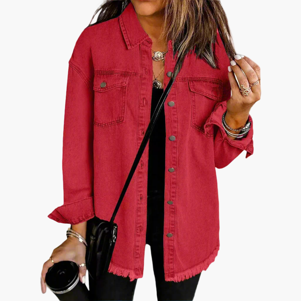 EB | Jeansjacke Im Lässigen Vintage-Stil - Perfekt für Freizeit und Alltag