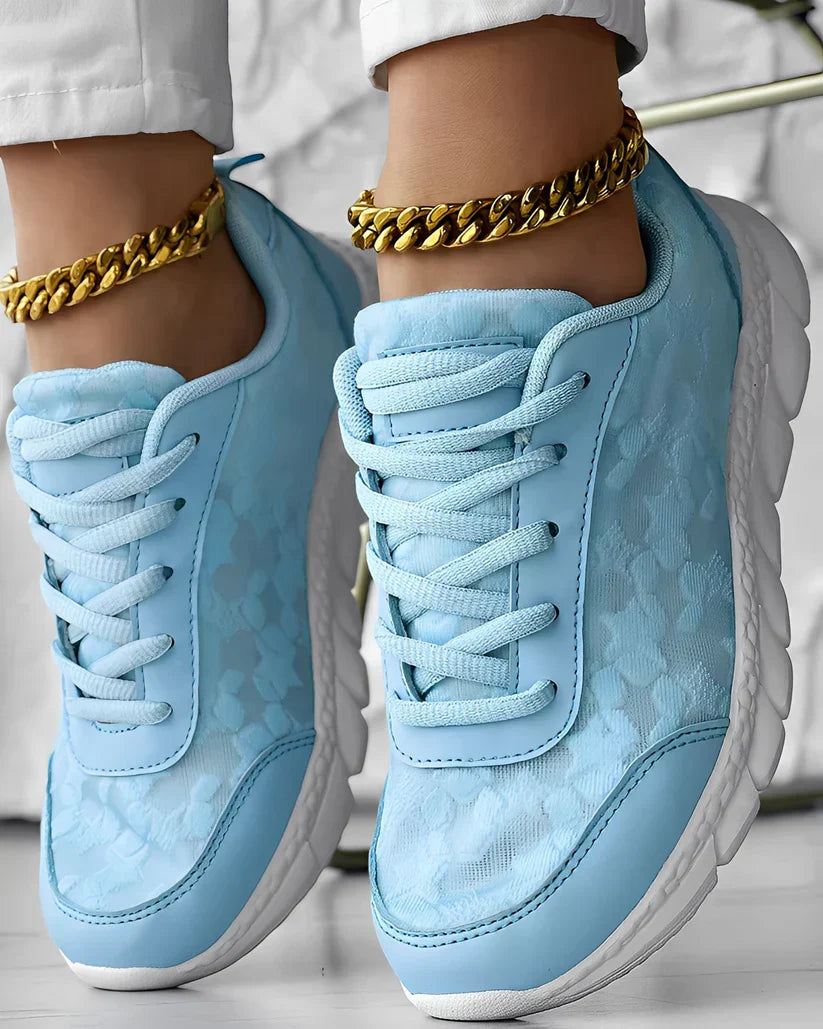 LässigeAtmungsaktive Sneaker Mit Blumenmuster Damen EB