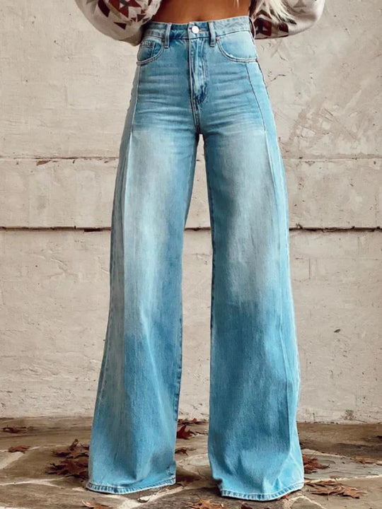 EB | Weit Geschnittene High-Waisted Hose für Frauen