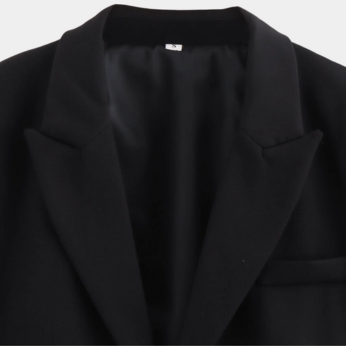 EB | Cropped Blazerjacke Maßgeschneiderte Langarm Open Front