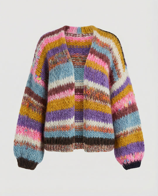 EB | Bunte Patchwork Strickjacke Für Damen