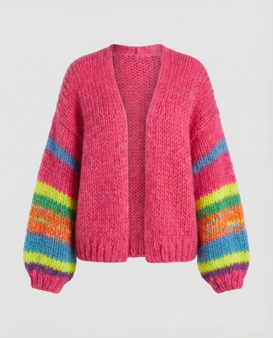 EB | Bunte Patchwork Strickjacke Für Damen