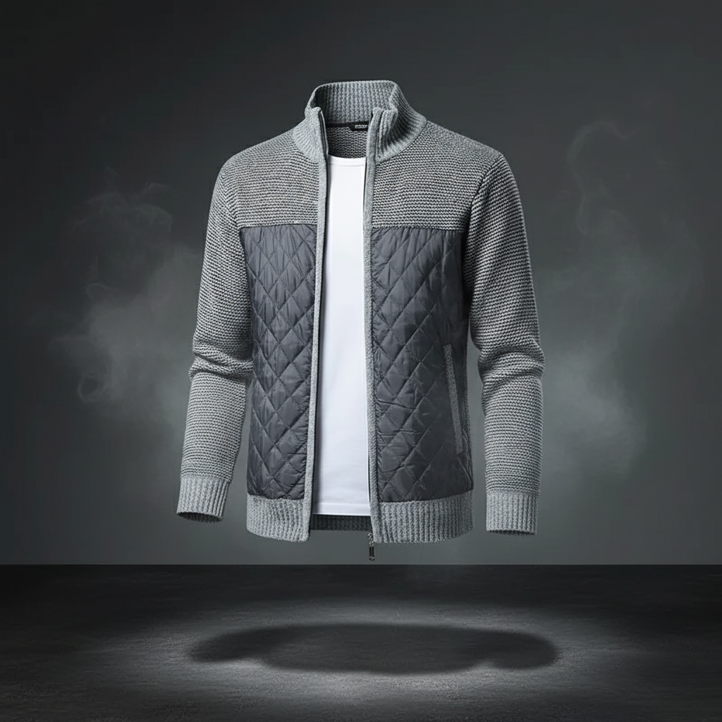 EB | Gepolsterte gestrickte Herrenjacke