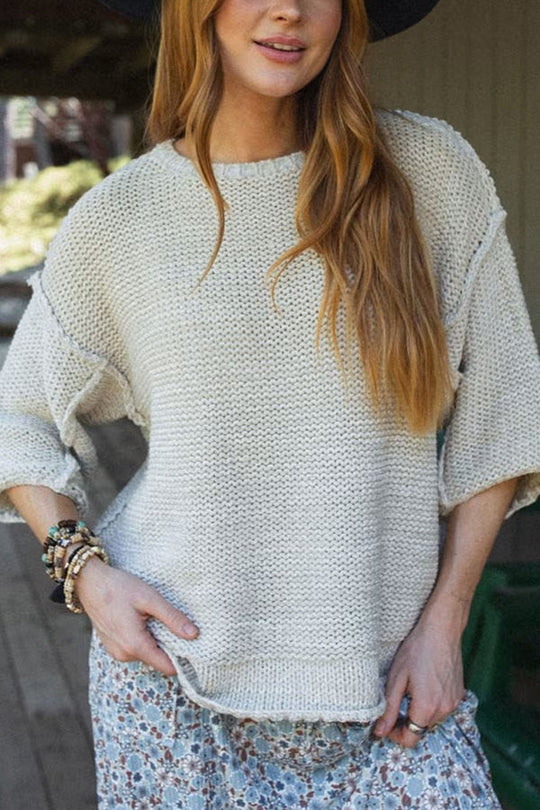EB | Strickpullover mit Rundhalsausschnitt für täglichen Komfort