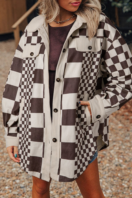 EB | Skakternet Hemdjacke Baumwollmischung Modern und Stilvoll