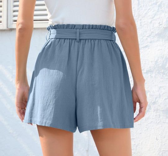 EB | Shorts mit Rüschenrand und Schleife