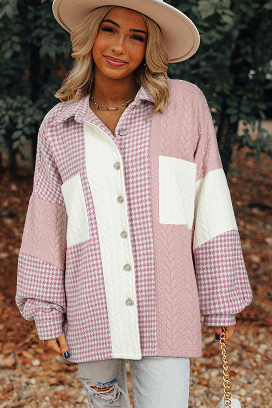 EB | Patchwork Hemdjacke Baumwollmischung Modern und Stilvoll