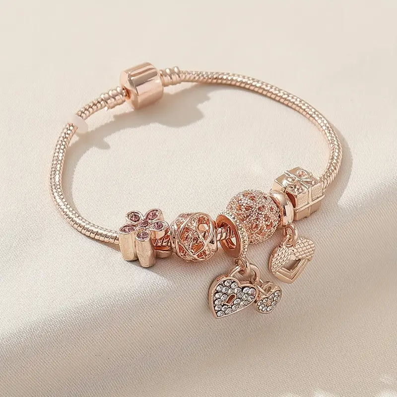 EB Modisches Armband mit Strasssteinen und Blumen