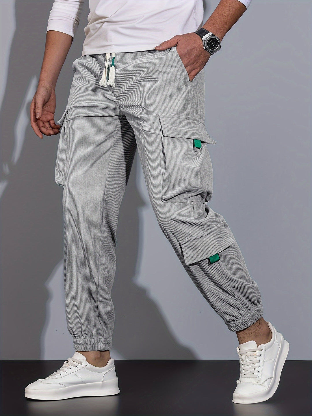 EB Schwarze Cargo-Hose für Herren