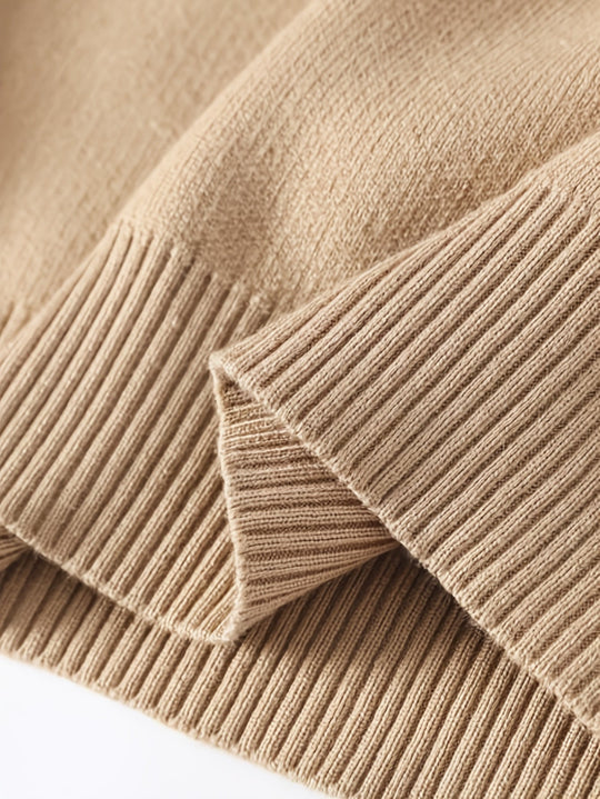 EB | Strickpullover mit Farbigen Ärmeln Weich und Warm Perfekt für Den Alltag