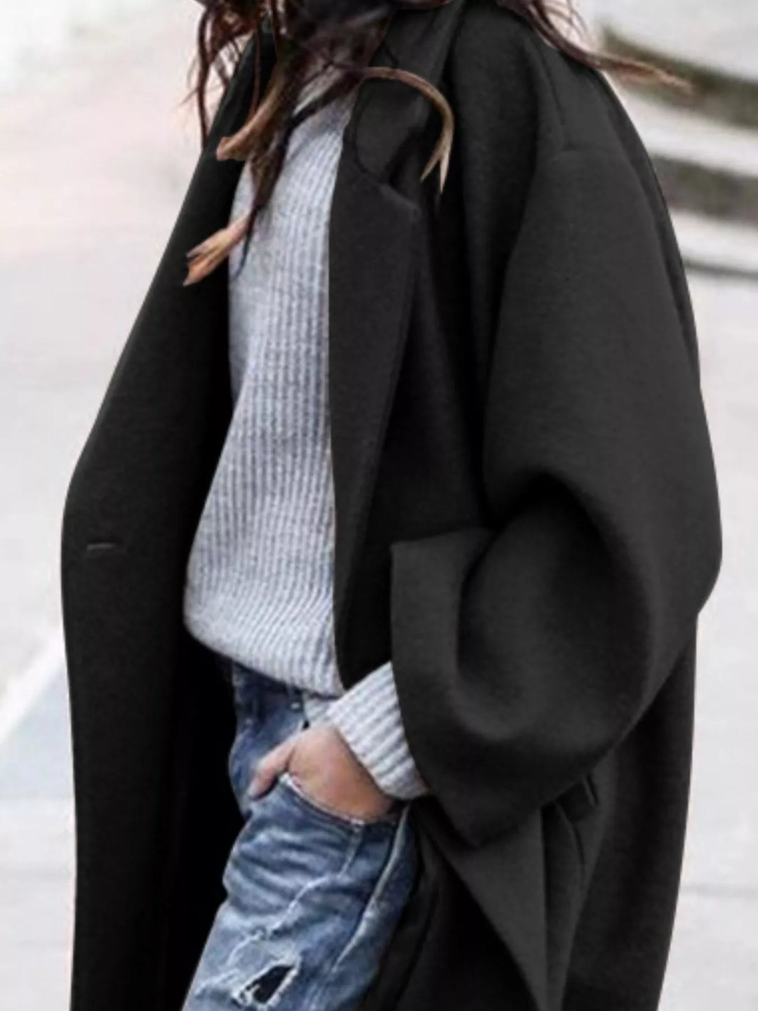 EB | Damen Oversized Langer Wintermantel