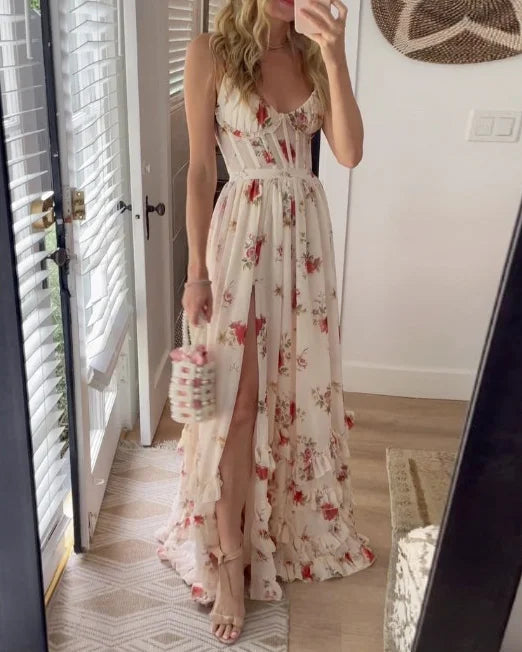 EB | Blumen Fließendes Maxikleid