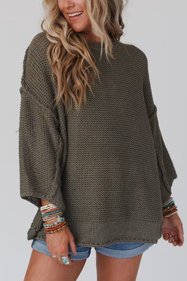 EB | Strickpullover mit Rundhalsausschnitt für täglichen Komfort