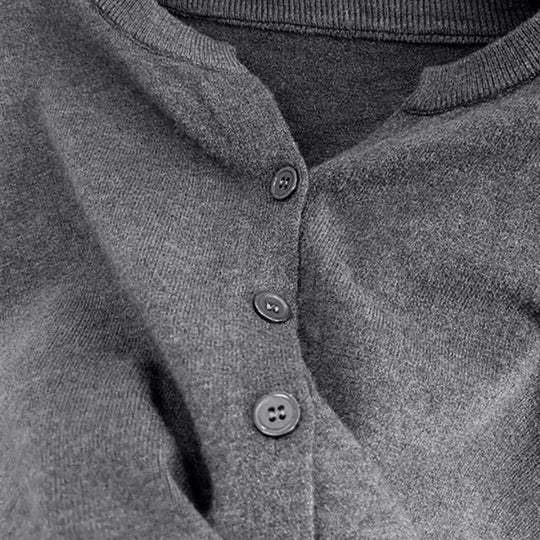 EB | grob gestrickter Woll-Kardigan-Pullover