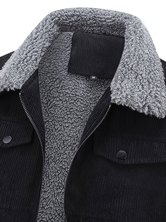EB | Warmen Jacke mit Cord und Fleecefutter Cordura und Polyester Robuste und Bequeme