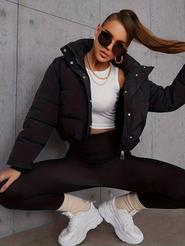 EB | Cropped Puffer Winterjacke - Langarm