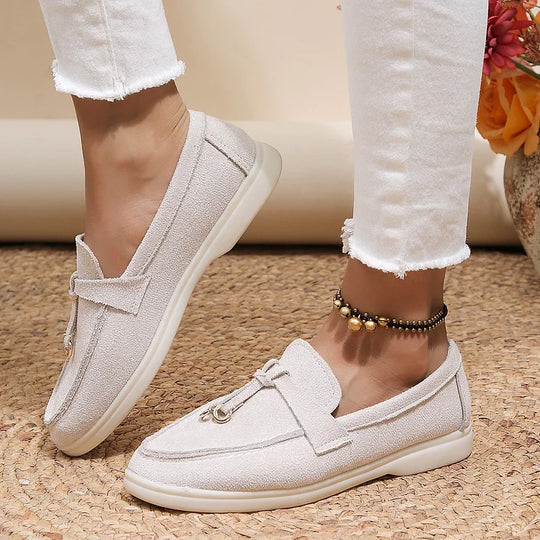 Damen-Loafers aus Wildleder mit geknoteter Quaste EB EB