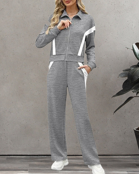 EB | Satz mit Sporty Lässig Stil Merkmalen Von Jacke und Hosen