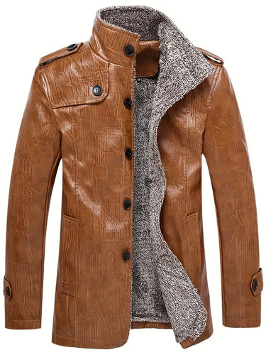 EB | Herren Lederjacke mit Fleece-Futter