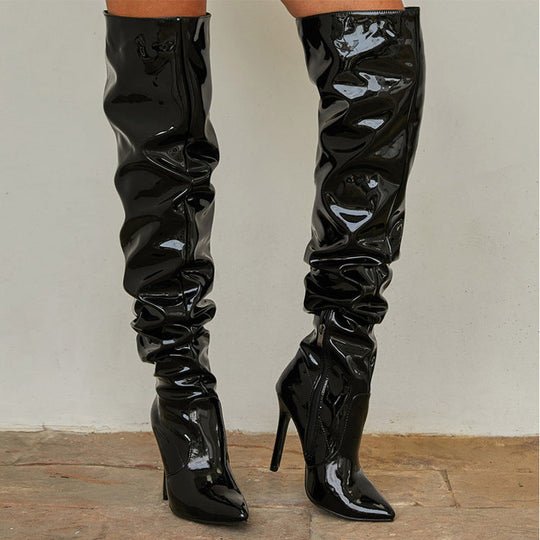 EB | Kniehohe Lange Stiefel für Frauen mit Super Hohem Absatz für Partys