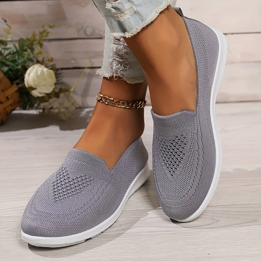EB | Einfarbige Gestrickte Sneaker Für Damen