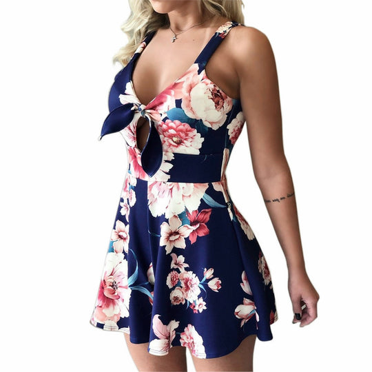 EB | Hosenträger Brust Schleife Lace-Up Jumpsuit