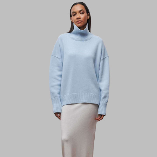 EB | Pullover - Damen Herbst Oversized Hochkragenpullover