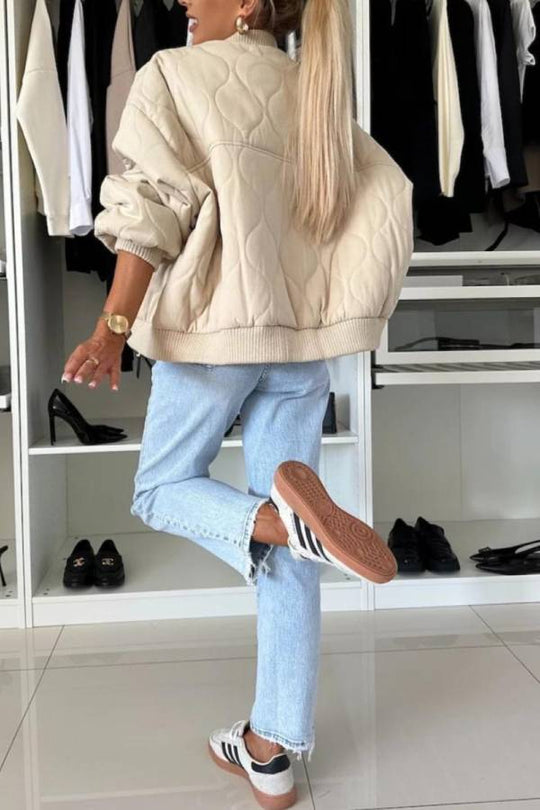 EB | Kragen Snap Down Langarmjacke