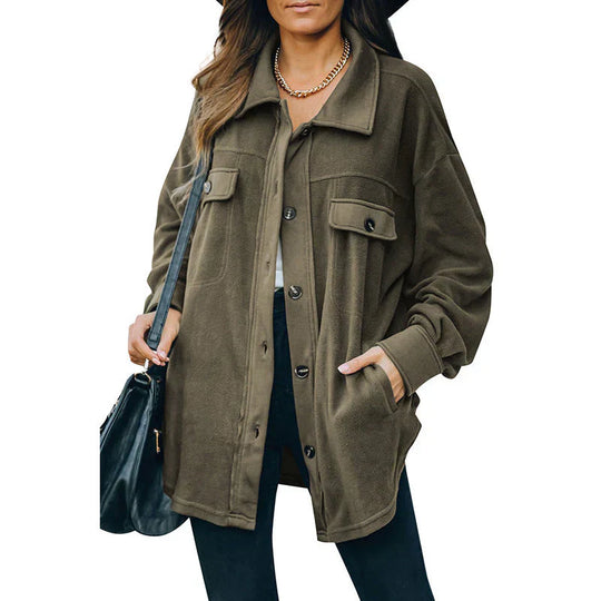 EB | Fleece-Jacke mit Knöpfen