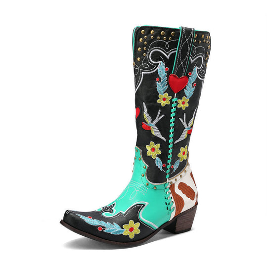 Stilvolle Damen Westernstiefel mit Einzigartigem Design EB
