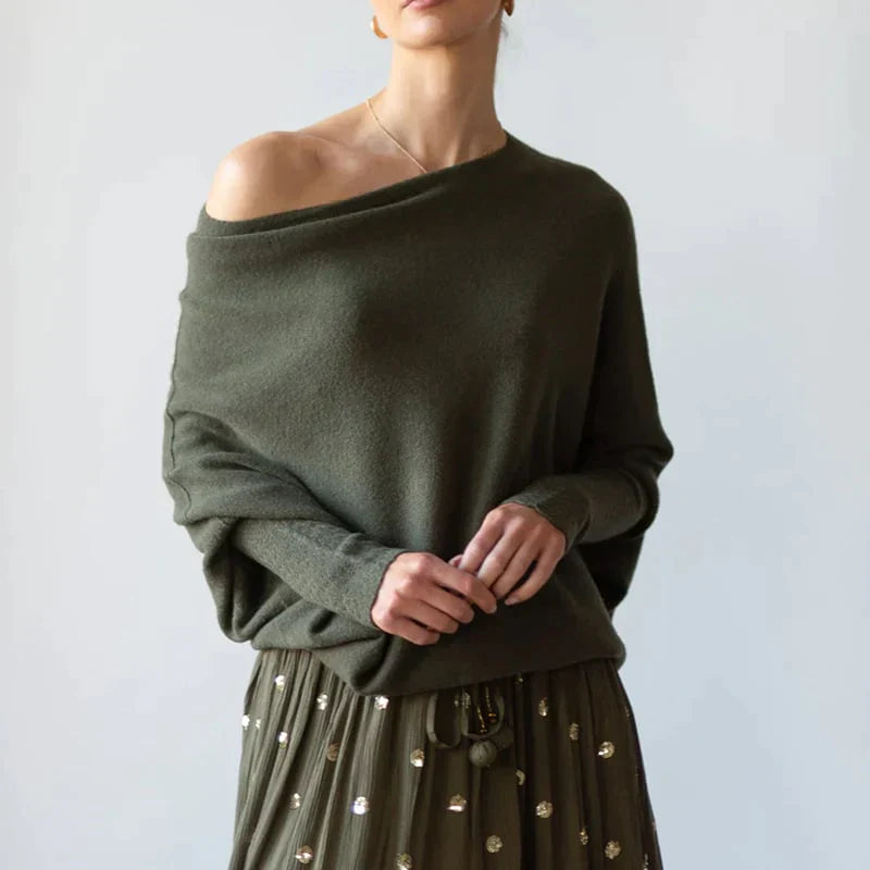 EB | Asymmetrisch drapierter Pullover