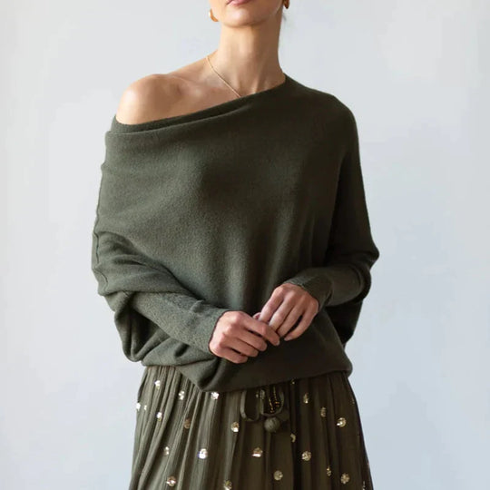 EB | Asymmetrisch drapierter Pullover