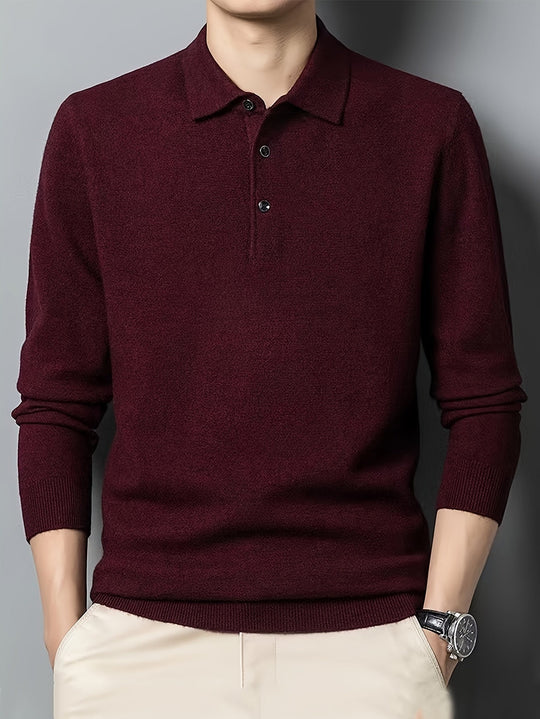 EB | Klassische Strick-polo Weich und Bequem Wollmischung