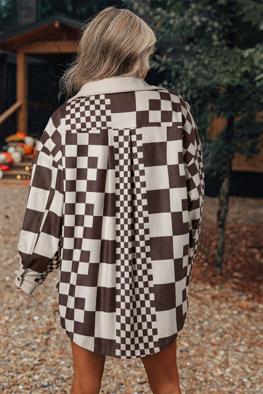 EB | Skakternet Hemdjacke Baumwollmischung Modern und Stilvoll