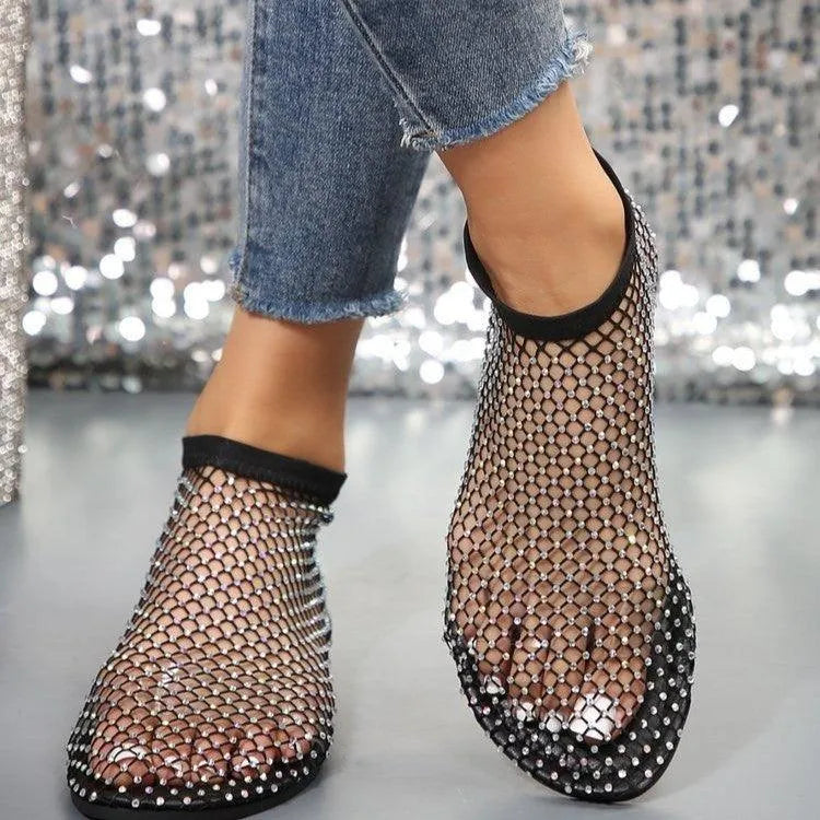 EB | Flatsandalen mit Strass-Design