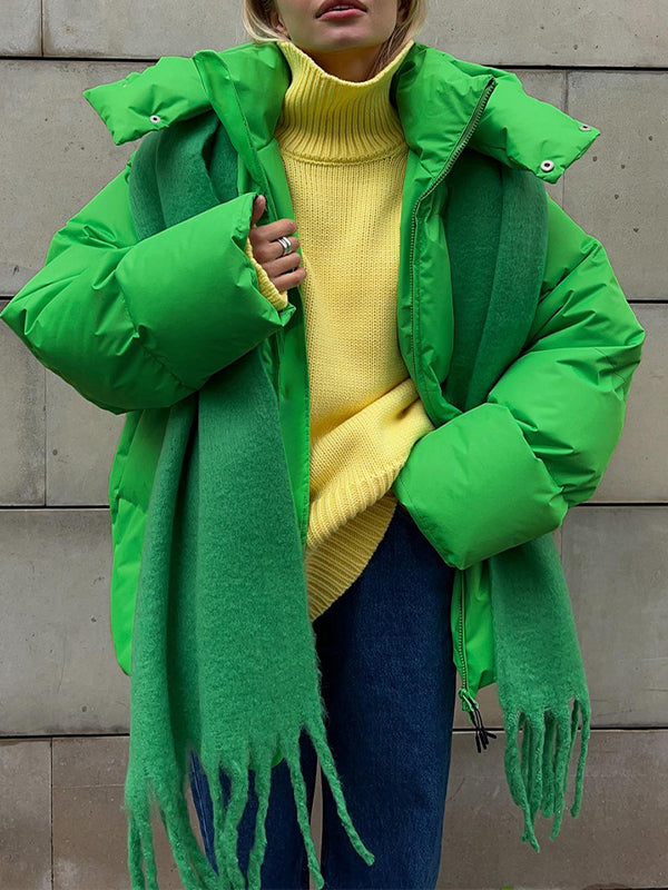 EB | Mehrfarbiges Gepolstertes Jacket mit Kapuze