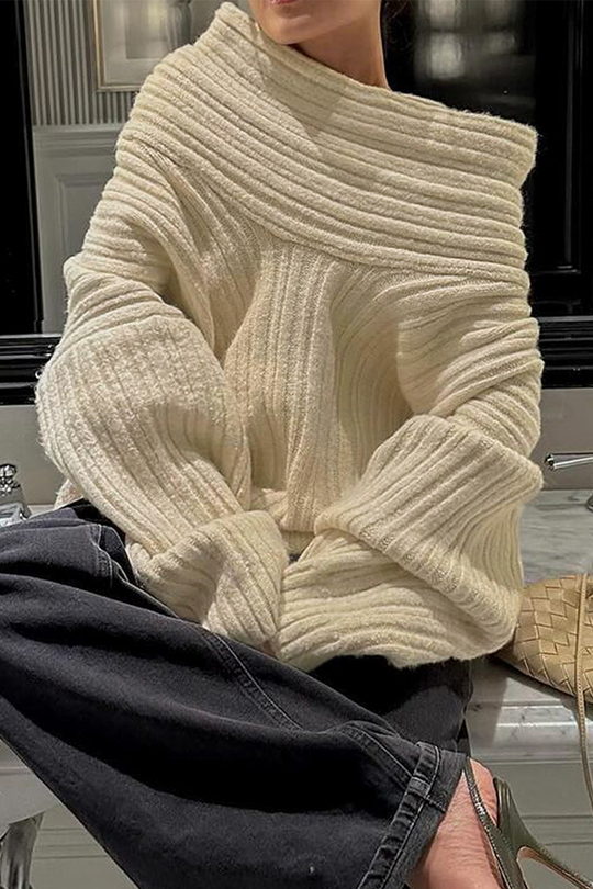 EB | chunkiger, gestrickter Wintersweatshirt