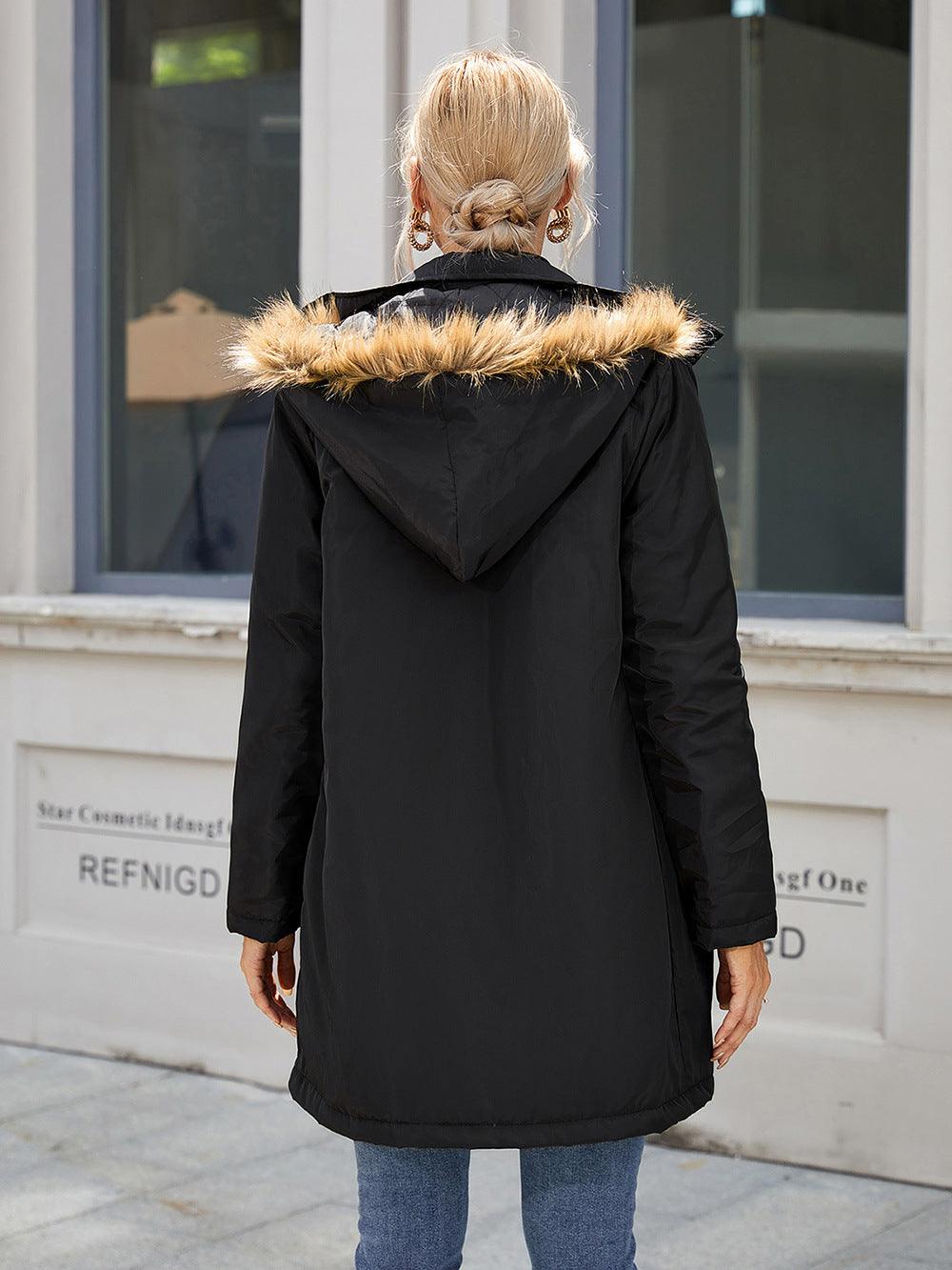 EB | lässige gesteppte Kapuzenwindjacke