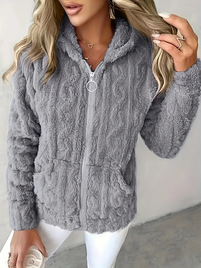 EB | Weiches Kapuzen Sweatshirt mit Reißverschluss