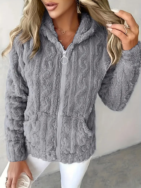 EB | Weiches Kapuzen Sweatshirt mit Reißverschluss
