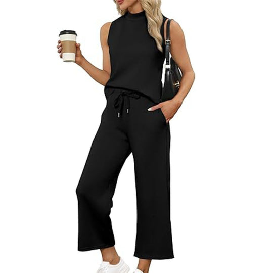 EB | Weste Kurzes Hosen-Set mit weitem Bein