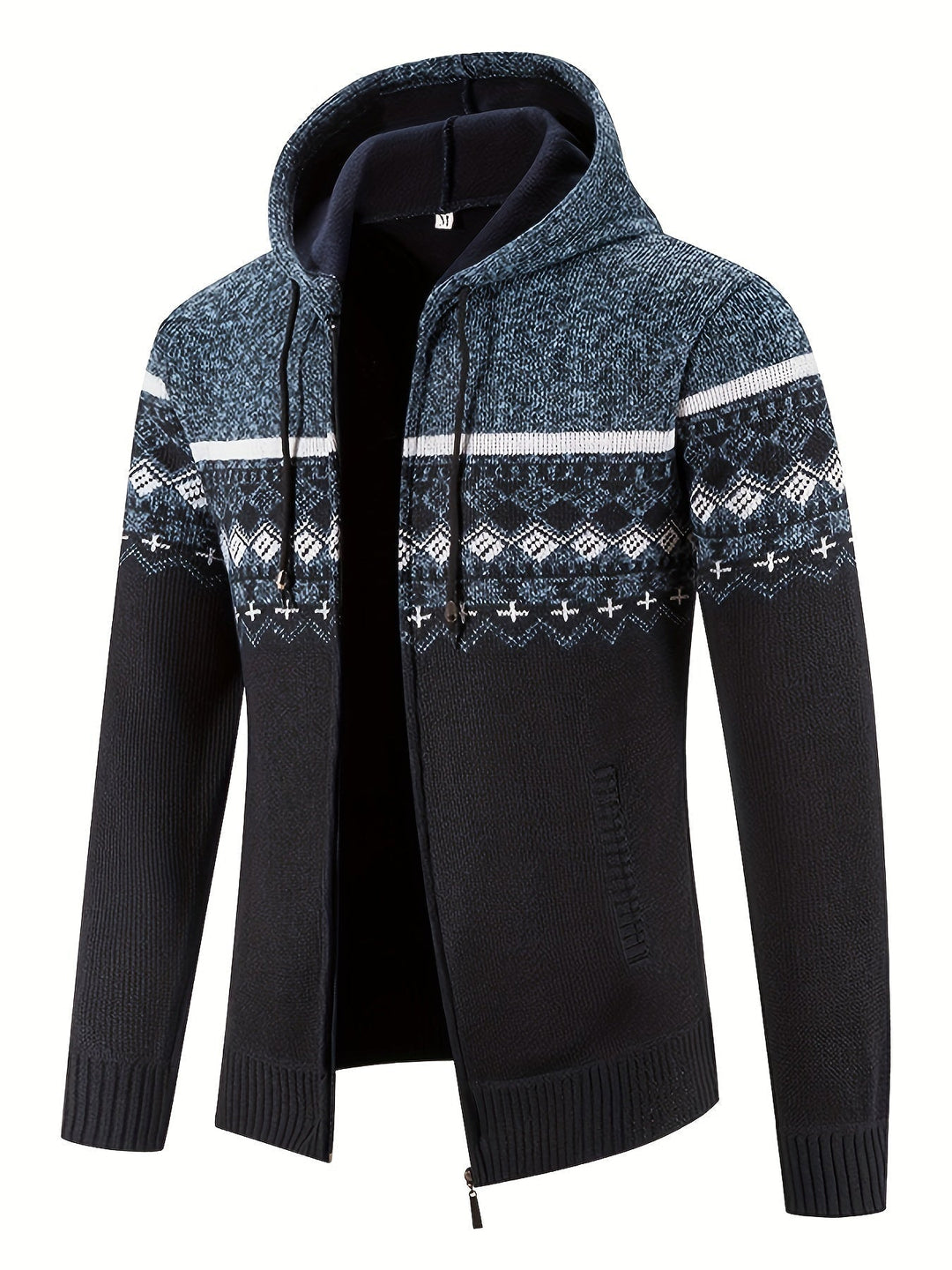 EB | Gemusterter Hoodie Baumwolle und Polyester Warm und Stilvoll