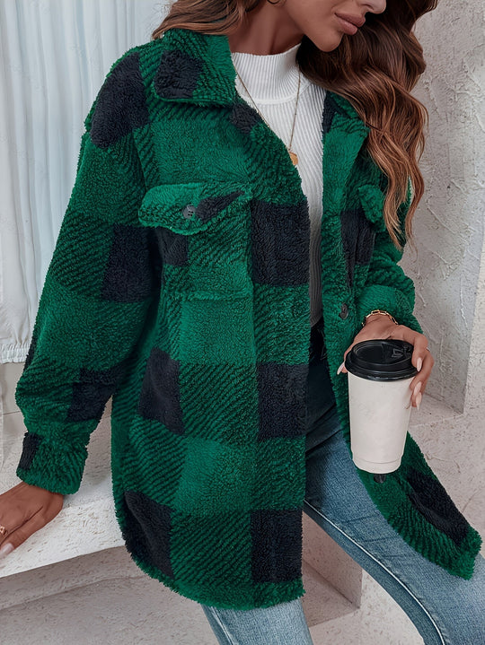 EB | Karierte Jacke mit Weicher Struktur