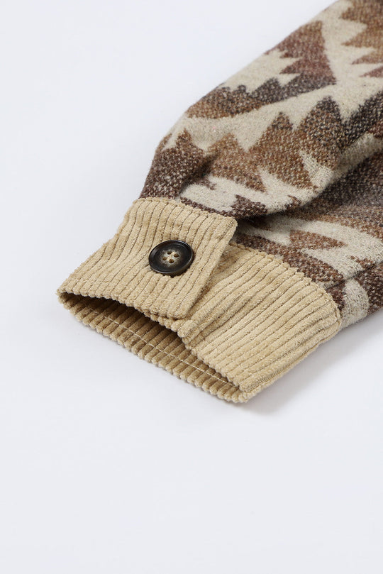EB | Aztek-muster Shirtjacke Baumwolle Komfort und Stil