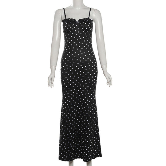 EB | Kleid mit gepunkteten Strapsen mit Neckholder